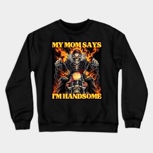 Born 2 Shit Forced 2 Wipe Hard Skeleton Crewneck Sweatshirt